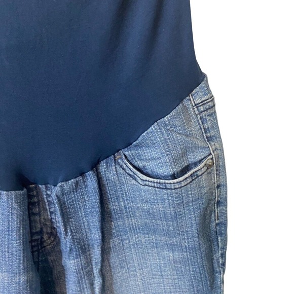 OH Baby by Motherhood Maternity Capri Belly Band Jeans Size Medium Retro - Picture 6 of 11